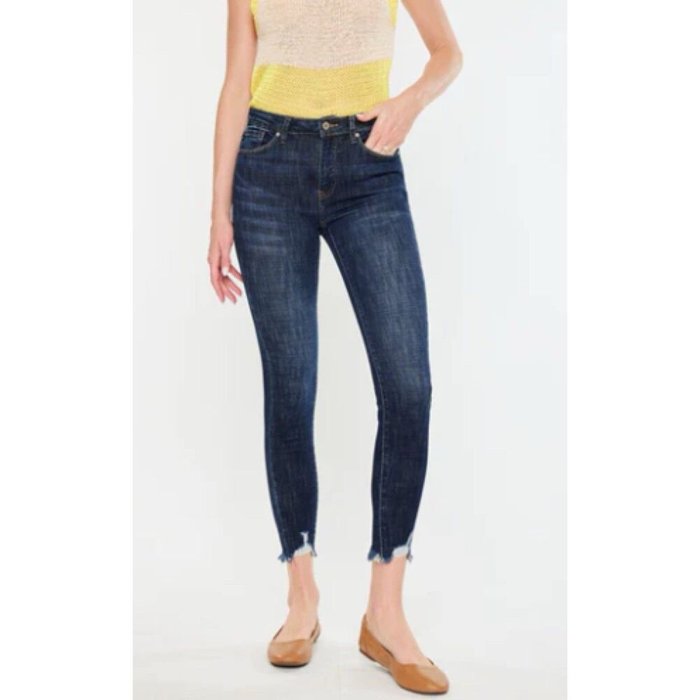 NEW KanCan Jeans Size 7/27 Skinny Ankle Blue Medium Wash High Rise Stretch
